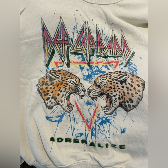 DAYDREAMER def leppard adrenalize bf crew sweatshirt stone vintage small - Picture 7 of 8